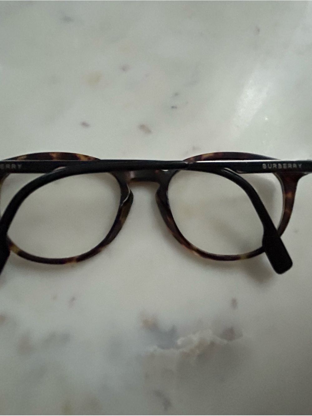 Burberry Black and Tortoiseshell Round Optical Frames